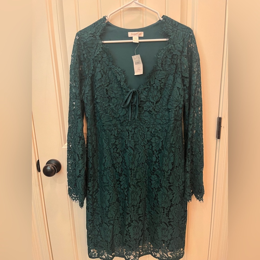 Elegant Green Lace Dress - Motherhood Maternity